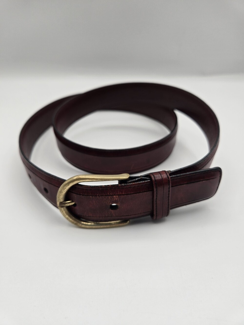 Brighton Club Harness Genuine Cowhide Leather Brown Dress Belt Mens Size 36